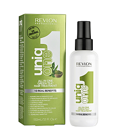 Uniq One HAIR TREATMENT GREEN TEA V2 - Универсальная спрей-маска с ароматом зеленого чая 150 мл